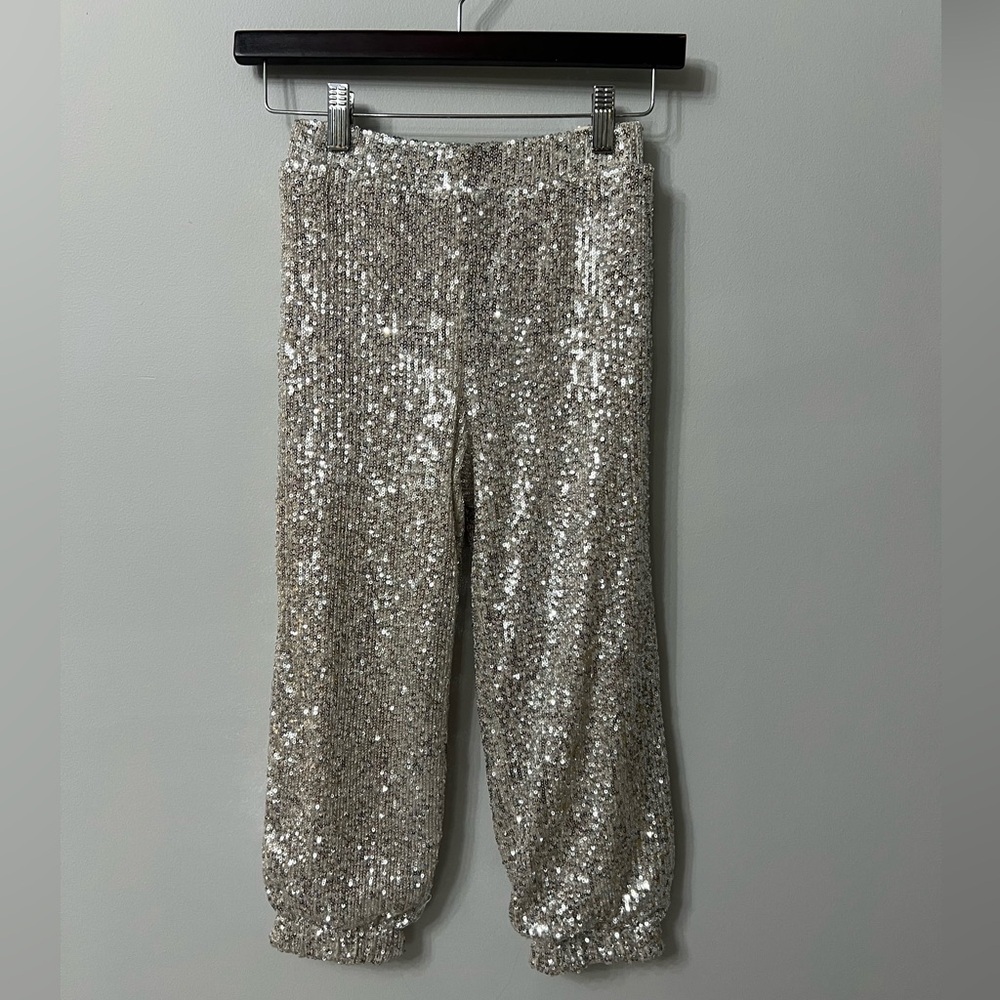 Girls Size 6/6X SEQUIN Jogger with elastic waist